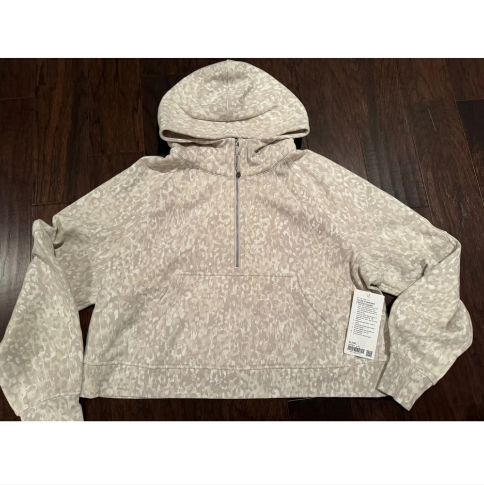 Lululemon scuba hoodie leopard print, size xl/ xxl. NWOT